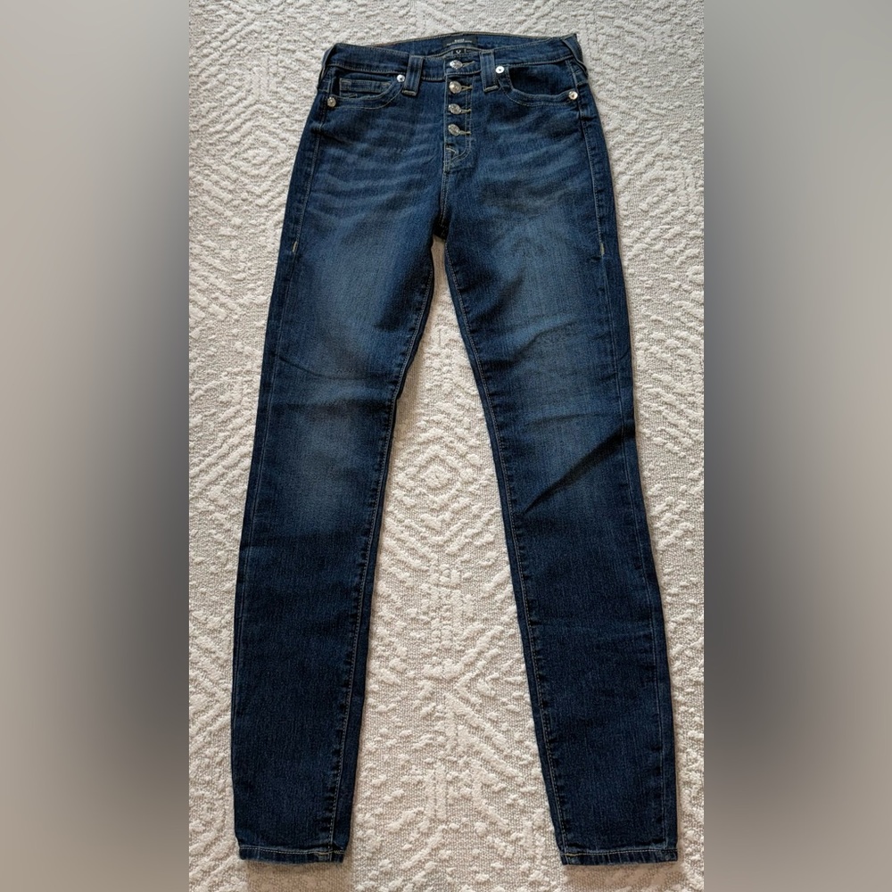 Classic High Rise Women's Jeans in Dark Blue